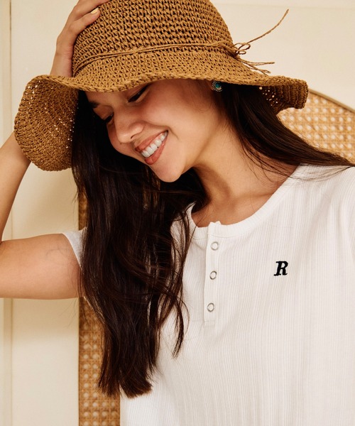 RIKKA FEMME(リッカファム)の「RIKKA FEMME/リッカファム 半袖 Tシャツ ヘンリーネック RF6S-2109(Tシャツ/カットソー・レディース・ブラック/カーキ/ホワイト・M/L/S/M)」の22枚目の写真