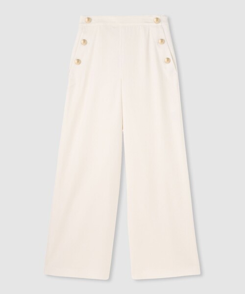 allureville（アルアバイル）の「デニムライクマリンパンツ（その他パンツ・レディース・ホワイト/ネイビー/ブルー・2/1/0）」の2枚目の写真