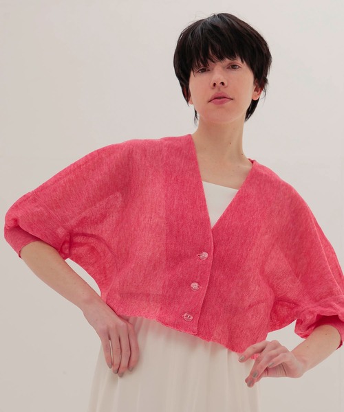 DRESSLAVE（ドレスレイブ）の「ALLONGE Vneck cardigan(アロンジェ Vネックカーディガン)（カーディガン/ボレロ・レディース・チャコールグレー/レッド/ホワイト・38）」の8枚目の写真