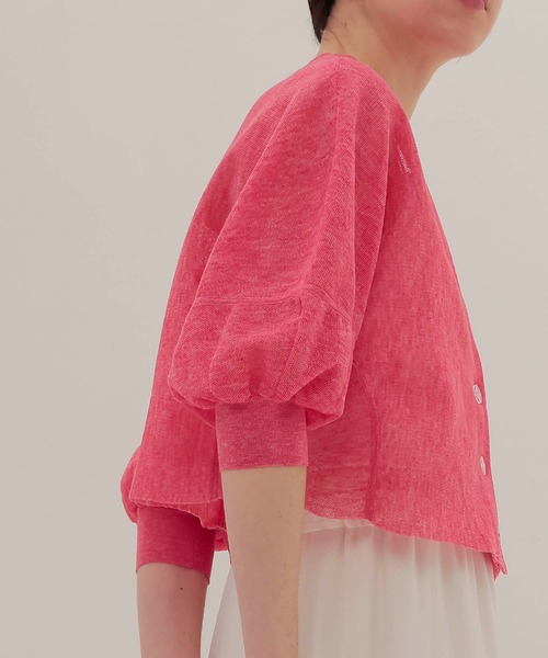 DRESSLAVE（ドレスレイブ）の「ALLONGE Vneck cardigan(アロンジェ Vネックカーディガン)（カーディガン/ボレロ・レディース・チャコールグレー/レッド/ホワイト・38）」の9枚目の写真