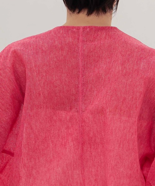 DRESSLAVE（ドレスレイブ）の「ALLONGE Vneck cardigan(アロンジェ Vネックカーディガン)（カーディガン/ボレロ・レディース・チャコールグレー/レッド/ホワイト・38）」の10枚目の写真