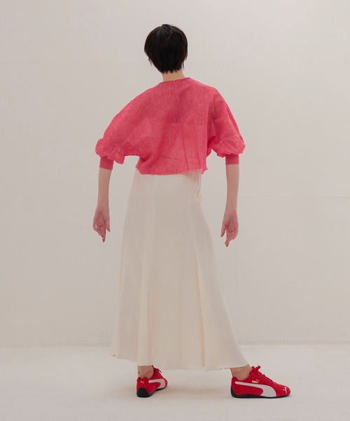 DRESSLAVE（ドレスレイブ）の「ALLONGE Vneck cardigan(アロンジェ Vネックカーディガン)（カーディガン/ボレロ・レディース・チャコールグレー/レッド/ホワイト・38）」の14枚目の写真