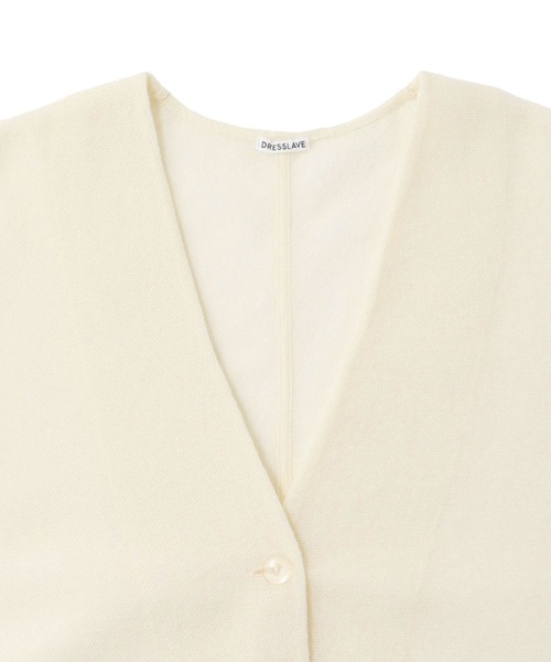 DRESSLAVE（ドレスレイブ）の「ALLONGE Vneck cardigan(アロンジェ Vネックカーディガン)（カーディガン/ボレロ・レディース・チャコールグレー/レッド/ホワイト・38）」の15枚目の写真