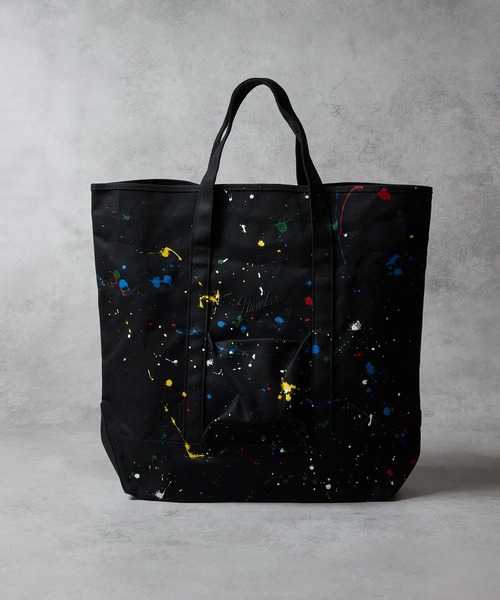 HAND PAINTED CANVAS BIG TOTE BAG / ハンドペイント コットン