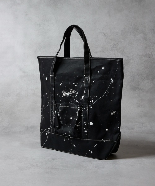 NUMBER (N)INE(ナンバーナイン)の「HAND PAINTED CANVAS BIG TOTE BAG / ハンドペイント コットン キャンバス ビッグ トートバッグ(トートバッグ・メンズ・ブラック/ブラック系その他2/アイボリー・FREE)」の20枚目の写真