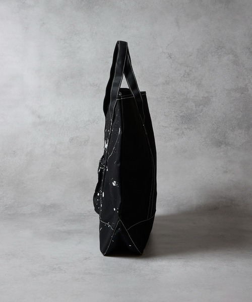 NUMBER (N)INE(ナンバーナイン)の「HAND PAINTED CANVAS BIG TOTE BAG / ハンドペイント コットン キャンバス ビッグ トートバッグ(トートバッグ・メンズ・ブラック/ブラック系その他2/アイボリー・FREE)」の21枚目の写真