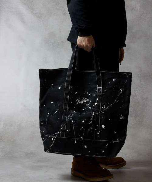 HAND PAINTED CANVAS BIG TOTE BAG / ハンドペイント コットン