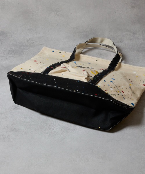 NUMBER (N)INE(ナンバーナイン)の「HAND PAINTED CANVAS BIG TOTE BAG / ハンドペイント コットン キャンバス ビッグ トートバッグ(トートバッグ・メンズ・ブラック/ブラック系その他2/アイボリー・FREE)」の17枚目の写真