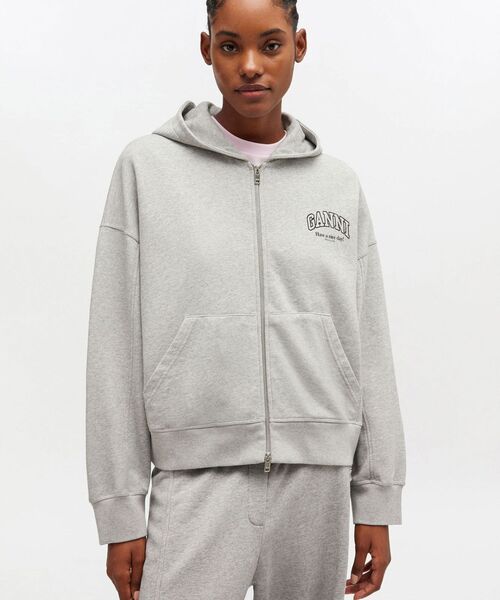 GANNI(ガニー)の「GANNI / ガニー Essential Isoli Zip Hoodie(パーカー・レディース・その他・X-SMALL)」の1枚目の写真