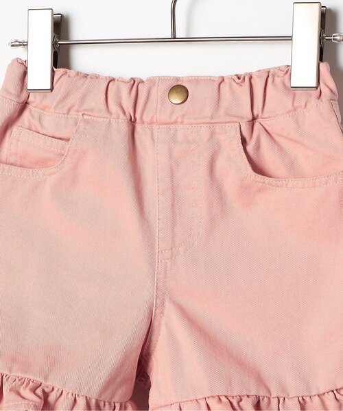 p.premier（ピードットプルミエ）の「カラーツイル&デニムラウンドヘムフリルショートパンツ（その他パンツ・キッズ・ブルー/アイボリー/チャコール/ミント/ピンク・80/90/100/110/120/130/140）」の9枚目の写真