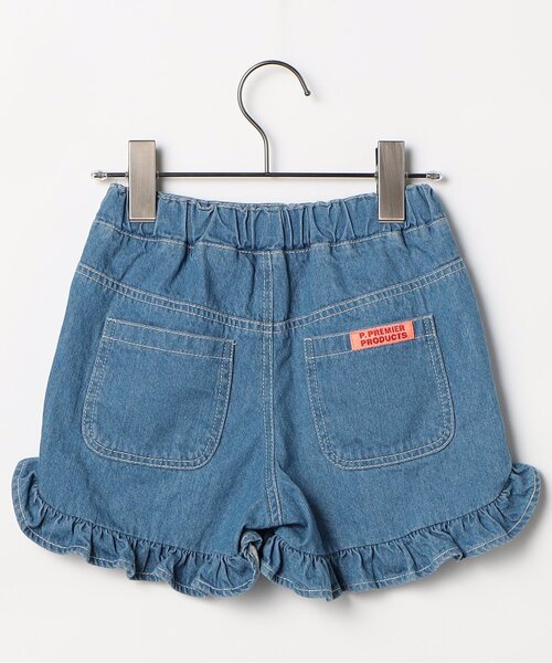p.premier(ピードットプルミエ)の「カラーツイル&デニムラウンドヘムフリルショートパンツ(その他パンツ・キッズ・ブルー/アイボリー/チャコール/ミント/ピンク・80/90/100/110/120/130/140)」の7枚目の写真
