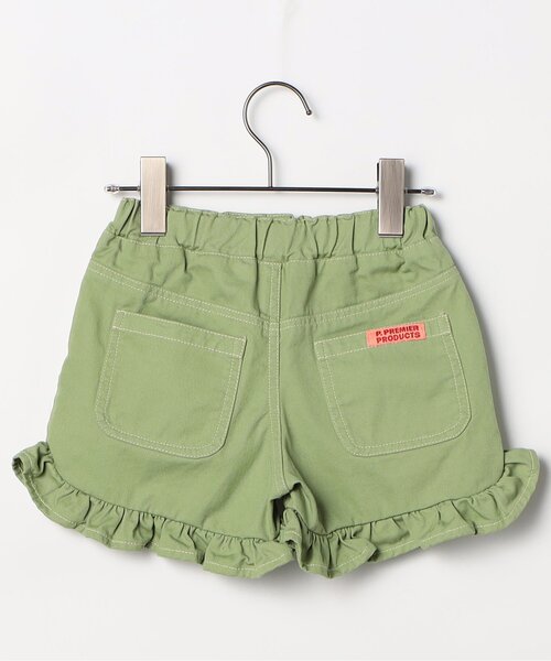 p.premier(ピードットプルミエ)の「カラーツイル&デニムラウンドヘムフリルショートパンツ(その他パンツ・キッズ・ブルー/アイボリー/チャコール/ミント/ピンク・80/90/100/110/120/130/140)」の10枚目の写真