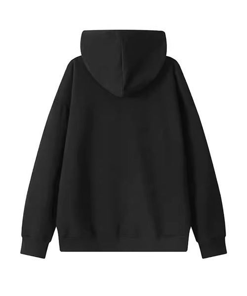 neos（ネオス）の「【neos】ユニセックス ビック ドローコード リボン ルーズ ジップ パーカー メンズ レディース（パーカー・メンズ・ブラック/グレー・MEDIUM/LARGE/X-LARGE）」の18枚目の写真