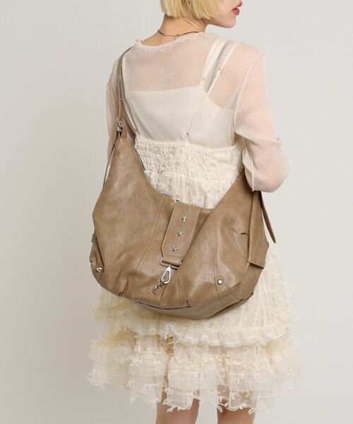 w closet（ダブルクローゼット）の「スターバックルマルチWAYバッグ（トートバッグ・レディース・ブラック/ブラウン・FREE）」の13枚目の写真