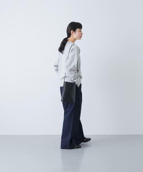 かぐれ(カグレ)の「コットンスウェットニット(ニット/セーター・レディース・ネイビー/ライトグレー・FREE)」の7枚目の写真