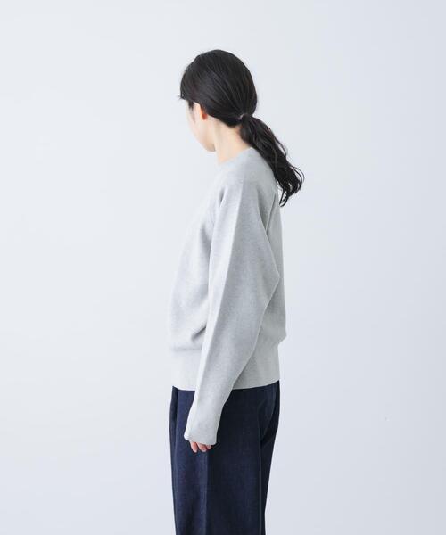 かぐれ(カグレ)の「コットンスウェットニット(ニット/セーター・レディース・ネイビー/ライトグレー・FREE)」の10枚目の写真