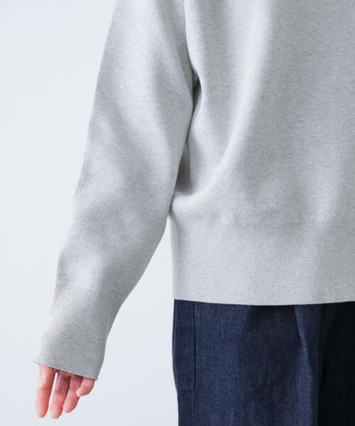 かぐれ(カグレ)の「コットンスウェットニット(ニット/セーター・レディース・ネイビー/ライトグレー・FREE)」の14枚目の写真