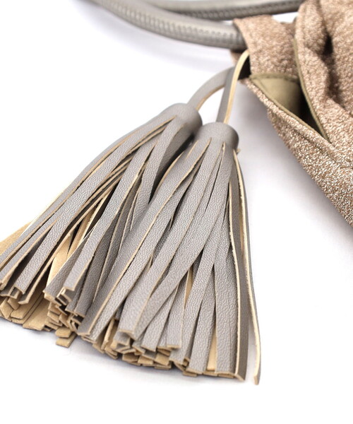 COOCO（クーコ）の「ラメ生地ループハンドルトートバッグ（トートバッグ・レディース・ネイビー/ピンクベージュ/サックスブルー/シルバー・FREE）」の12枚目の写真