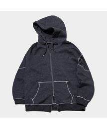 SOMEPLACE MAN（サムプレイス・マン）の「フォーシーズンベーシックスリーブツーウェイスウェットイージーオーバーサイズフードジップアップ_2COLOR（パーカー）」
