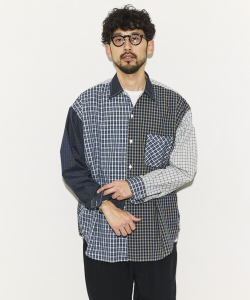 HINSON(ヒンソン)の「HINSON/ヒンソン リラックスフィット ブロードストライプ クレイジーパターン レギュラーカラーシャツ(シャツ/ブラウス・メンズ・その他9/グレー/サックスブルー/その他16・MEDIUM/LARGE)」の17枚目の写真