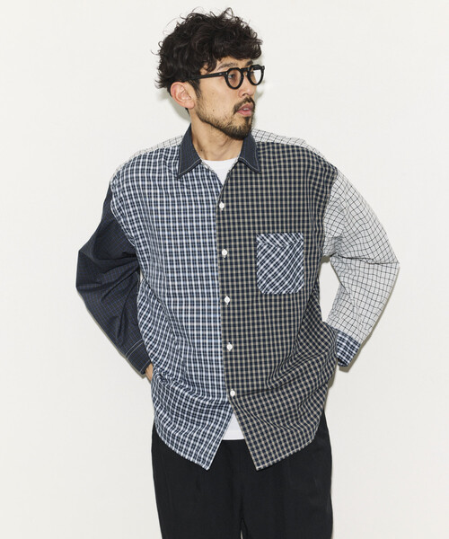 HINSON(ヒンソン)の「HINSON/ヒンソン リラックスフィット ブロードストライプ クレイジーパターン レギュラーカラーシャツ(シャツ/ブラウス・メンズ・その他9/グレー/サックスブルー/その他16・MEDIUM/LARGE)」の19枚目の写真