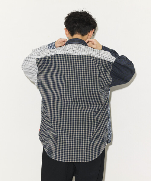HINSON(ヒンソン)の「HINSON/ヒンソン リラックスフィット ブロードストライプ クレイジーパターン レギュラーカラーシャツ(シャツ/ブラウス・メンズ・その他9/グレー/サックスブルー/その他16・MEDIUM/LARGE)」の21枚目の写真