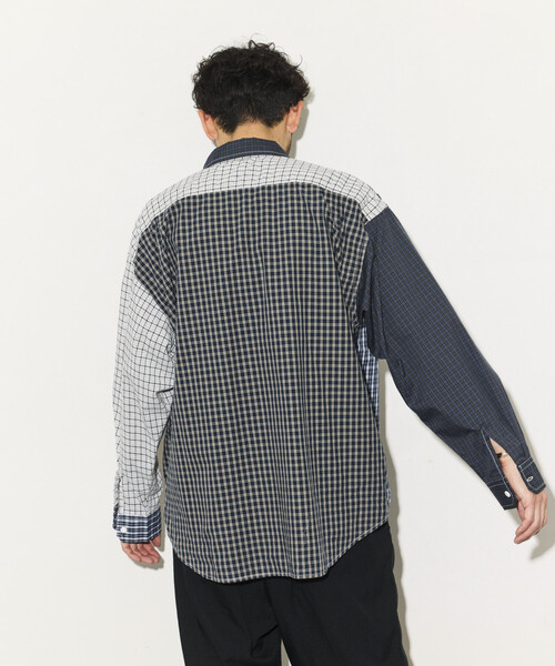 HINSON(ヒンソン)の「HINSON/ヒンソン リラックスフィット ブロードストライプ クレイジーパターン レギュラーカラーシャツ(シャツ/ブラウス・メンズ・その他9/グレー/サックスブルー/その他16・MEDIUM/LARGE)」の13枚目の写真