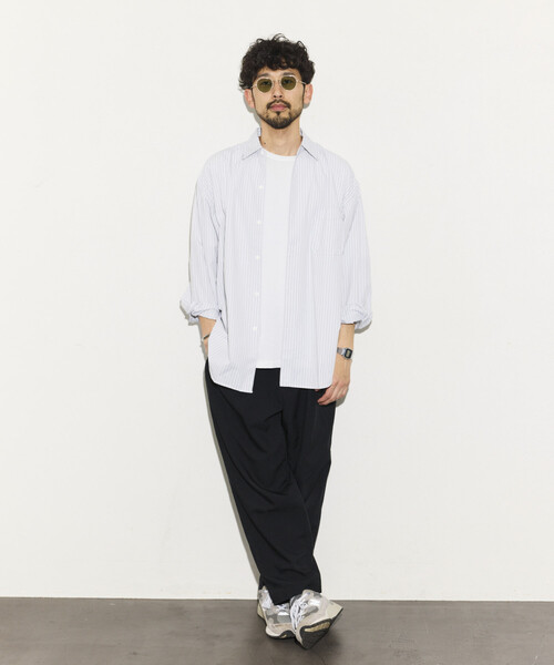 HINSON(ヒンソン)の「HINSON/ヒンソン リラックスフィット ブロードストライプ クレイジーパターン レギュラーカラーシャツ(シャツ/ブラウス・メンズ・その他9/グレー/サックスブルー/その他16・MEDIUM/LARGE)」の18枚目の写真