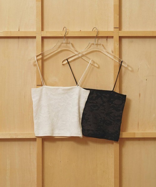 TODAYFUL(トゥデイフル)の「TODAYFUL Jacquard Knit Camisole ジャガードニットキャミソール/12610537(キャミソール・レディース・チャコールグレー/キナリ・ONE SIZE)」の10枚目の写真