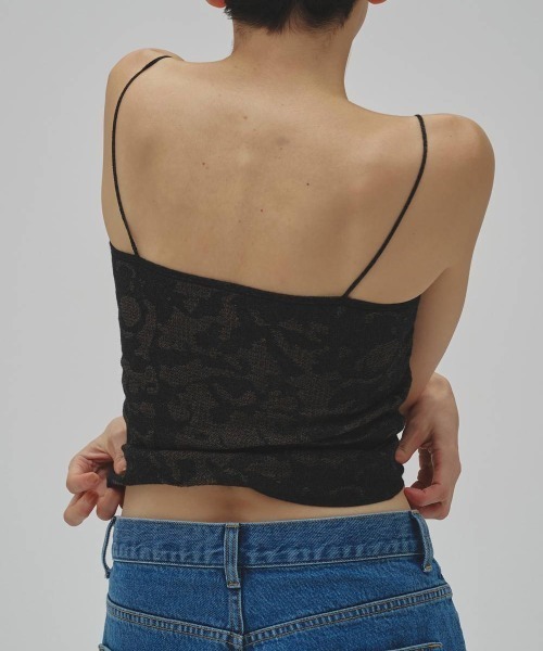 TODAYFUL(トゥデイフル)の「TODAYFUL Jacquard Knit Camisole ジャガードニットキャミソール/12610537(キャミソール・レディース・チャコールグレー/キナリ・ONE SIZE)」の7枚目の写真