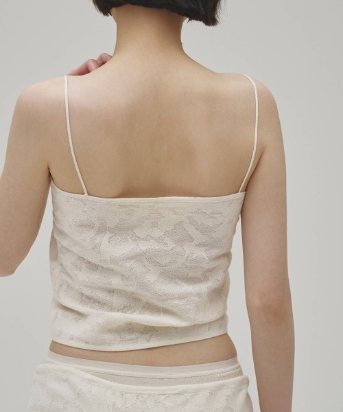 TODAYFUL(トゥデイフル)の「TODAYFUL Jacquard Knit Camisole ジャガードニットキャミソール/12610537(キャミソール・レディース・チャコールグレー/キナリ・ONE SIZE)」の4枚目の写真