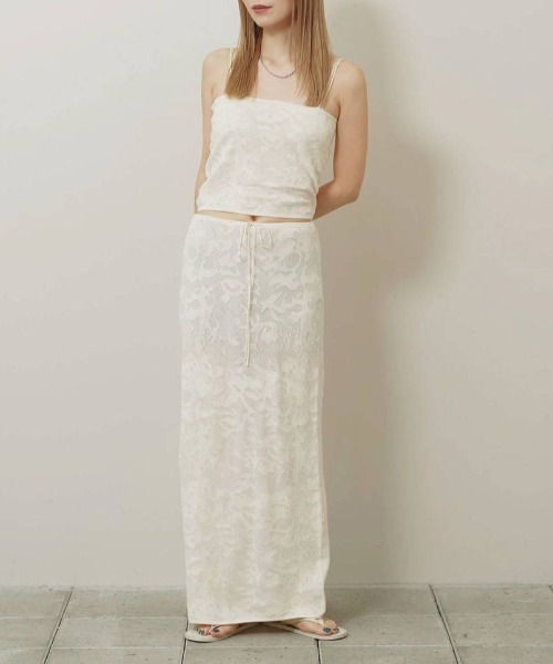 TODAYFUL(トゥデイフル)の「TODAYFUL Jacquard Knit Camisole ジャガードニットキャミソール/12610537(キャミソール・レディース・チャコールグレー/キナリ・ONE SIZE)」の13枚目の写真