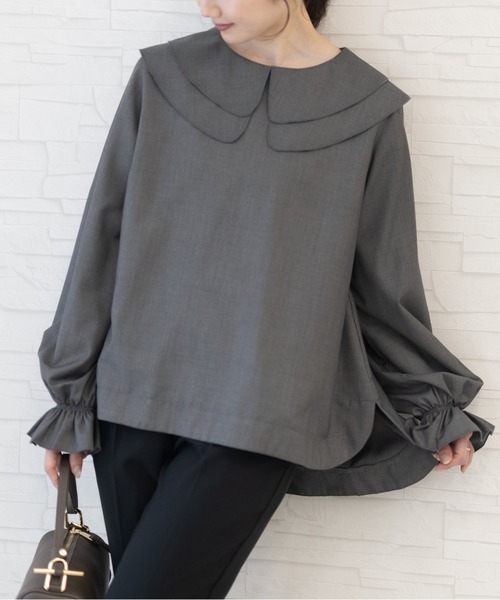 Neige(ネージュ)の「ツインフローラルカラーブラウス(シャツ/ブラウス・レディース・ホワイト/ピンク/グレー・ONE SIZE)」の3枚目の写真