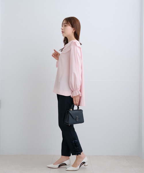 Neige(ネージュ)の「ツインフローラルカラーブラウス(シャツ/ブラウス・レディース・ホワイト/ピンク/グレー・ONE SIZE)」の7枚目の写真