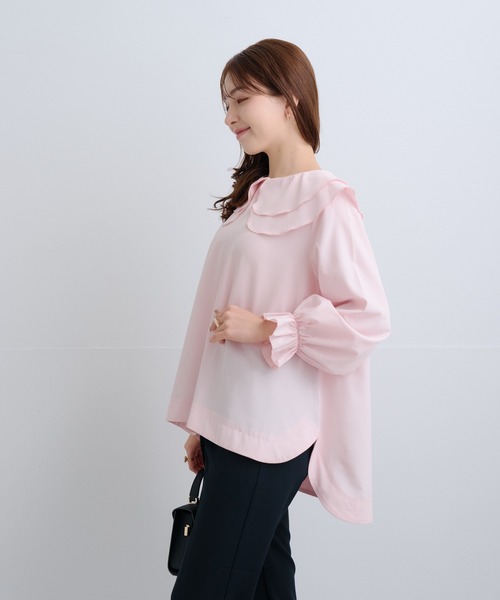 Neige(ネージュ)の「ツインフローラルカラーブラウス(シャツ/ブラウス・レディース・ホワイト/ピンク/グレー・ONE SIZE)」の9枚目の写真