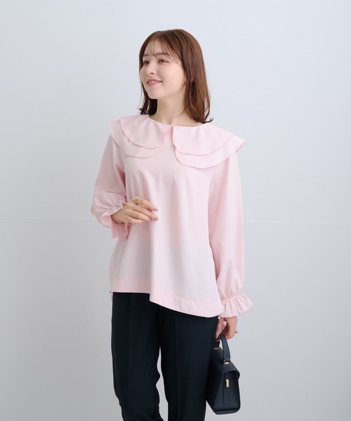 Neige(ネージュ)の「ツインフローラルカラーブラウス(シャツ/ブラウス・レディース・ホワイト/ピンク/グレー・ONE SIZE)」の14枚目の写真