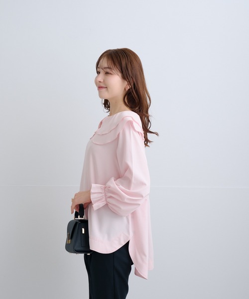 Neige(ネージュ)の「ツインフローラルカラーブラウス(シャツ/ブラウス・レディース・ホワイト/ピンク/グレー・ONE SIZE)」の15枚目の写真