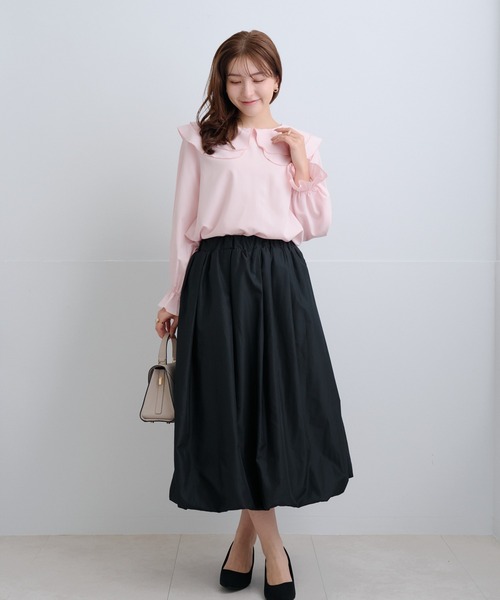Neige(ネージュ)の「ツインフローラルカラーブラウス(シャツ/ブラウス・レディース・ホワイト/ピンク/グレー・ONE SIZE)」の17枚目の写真