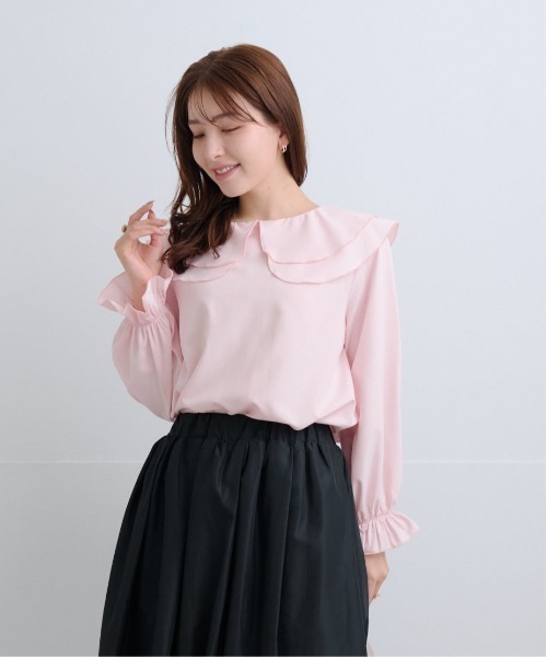 Neige(ネージュ)の「ツインフローラルカラーブラウス(シャツ/ブラウス・レディース・ホワイト/ピンク/グレー・ONE SIZE)」の19枚目の写真