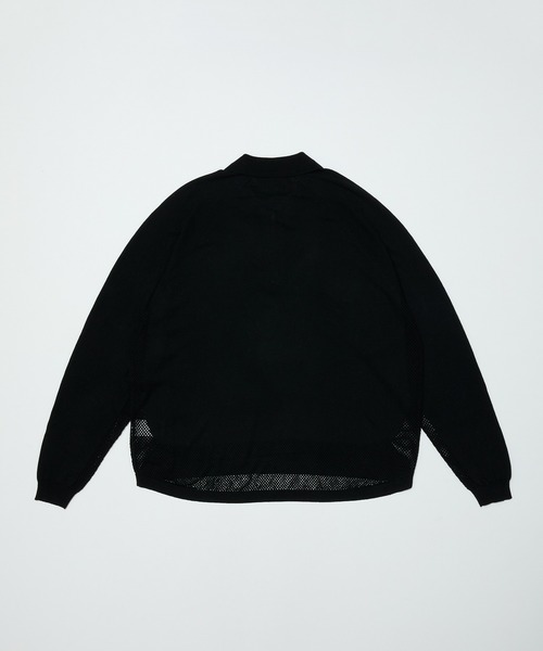 BAL（バル）の「VENTILATION MESH KNIT ZIP POLO LS（ニット/セーター・メンズ・ブラック/ブラウン/ベージュ・3/2/1）」の13枚目の写真