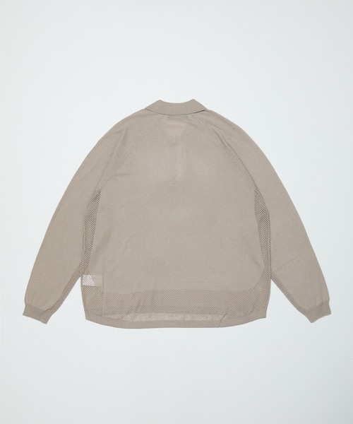 BAL（バル）の「VENTILATION MESH KNIT ZIP POLO LS（ニット/セーター・メンズ・ブラック/ブラウン/ベージュ・3/2/1）」の15枚目の写真