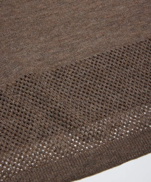 BAL（バル）の「VENTILATION MESH KNIT ZIP POLO LS（ニット/セーター・メンズ・ブラック/ブラウン/ベージュ・3/2/1）」の20枚目の写真