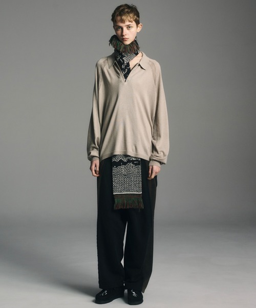 BAL（バル）の「VENTILATION MESH KNIT ZIP POLO LS（ニット/セーター・メンズ・ブラック/ブラウン/ベージュ・3/2/1）」の21枚目の写真