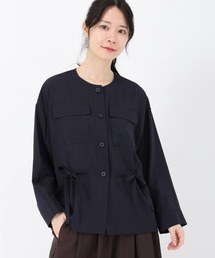 ソフトサスティナローン_サファリ風シャツブラウス