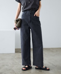 CROSS FUNCTION | 《ストレッチ》エブ楽 ワイドボックスストレッチデニムパンツ【CROSS FUNCTION/クロスファンクション】(デニムパンツ)