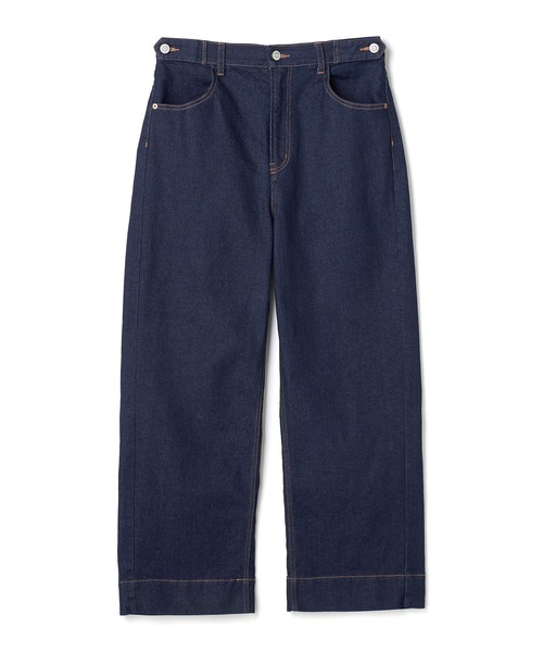 CROSS FUNCTION（クロスファンクション）の「《ストレッチ》エブ楽 ワイドボックスストレッチデニムパンツ【CROSS FUNCTION/クロスファンクション】（デニムパンツ・レディース・ブラック/ネイビー・M/L/LL/AM/AL/ALL）」の3枚目の写真