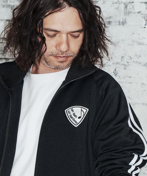 No Rain No Rainbow(ノーレインノーレインボー)の「mj11429-track jacket with pick patch トラックジャケット(NR26S-13)(ブルゾン・メンズ・ブラック×ブラック/ブラック×ホワイト/ライトグレー・XL/L/M/S)」の5枚目の写真