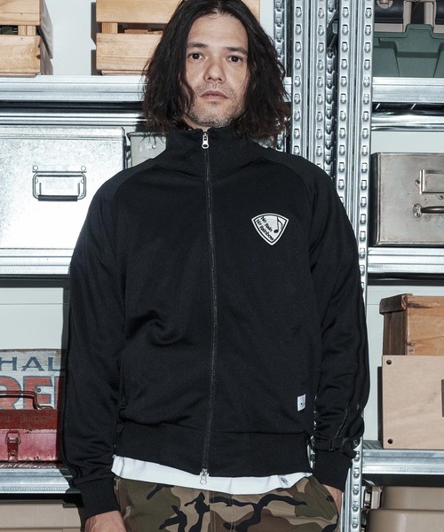 No Rain No Rainbow(ノーレインノーレインボー)の「mj11429-track jacket with pick patch トラックジャケット(NR26S-13)(ブルゾン・メンズ・ブラック×ブラック/ブラック×ホワイト/ライトグレー・XL/L/M/S)」の10枚目の写真