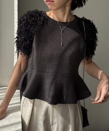 CAPRICIEUX LE'MAGE | フリンジペプラムニット(ニット/セーター)