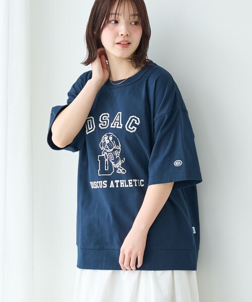 DISCUS(ディスカス)の「DISCUS(ディスカス)別注カレッジスウェットTシャツ(Tシャツ/カットソー・メンズ・オフホワイト/グレー/レッド/ブラック/ネイビー・XL/L/M/S)」の4枚目の写真